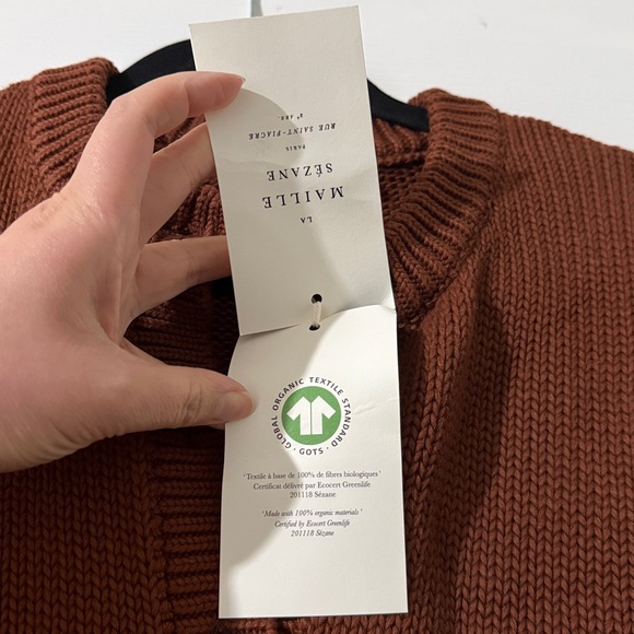 NWOT Sezane Brown Cardigan Sweater - Picture 5 of 8